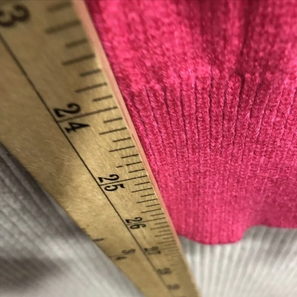 Joyfunear Cableknit Leggings Size M Pink Drawstring Waist Tapered Leg Barbiecore